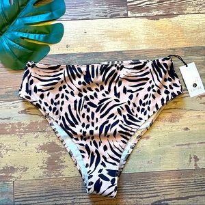 High Waist High Leg Bikini Bottom
